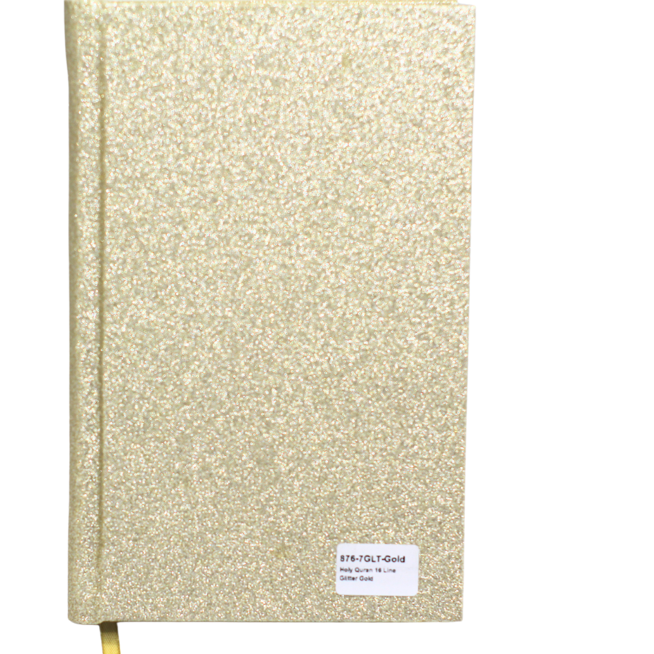 876-7GLTB-Gold Holy Quran With BOX tajweedi 16 Line GOLD