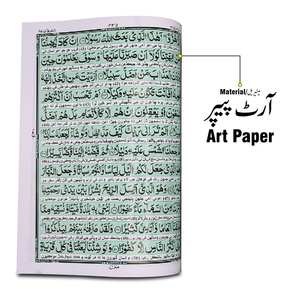 462k Holy Quran Kanz ul iman Sindhi Translated