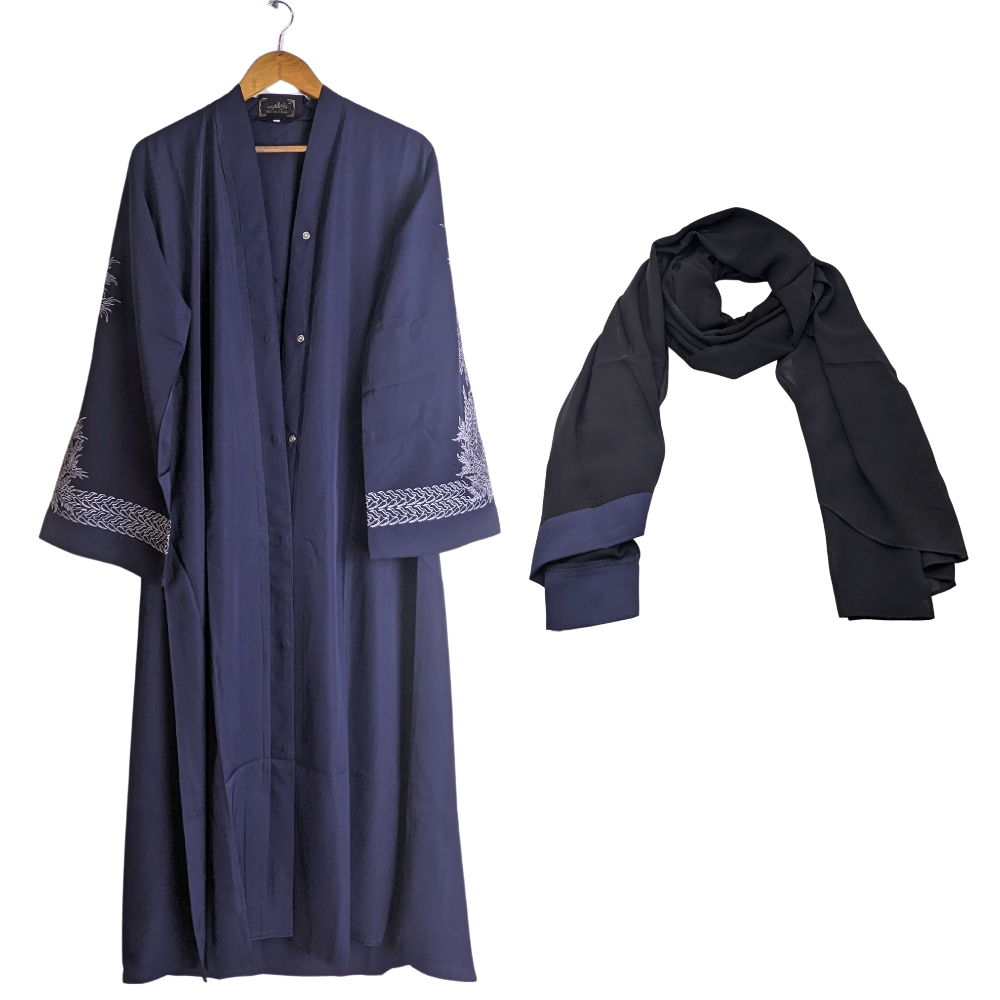 Anabya-52darkblue Abaya for Girls Teal Color (Size 52) Anabya