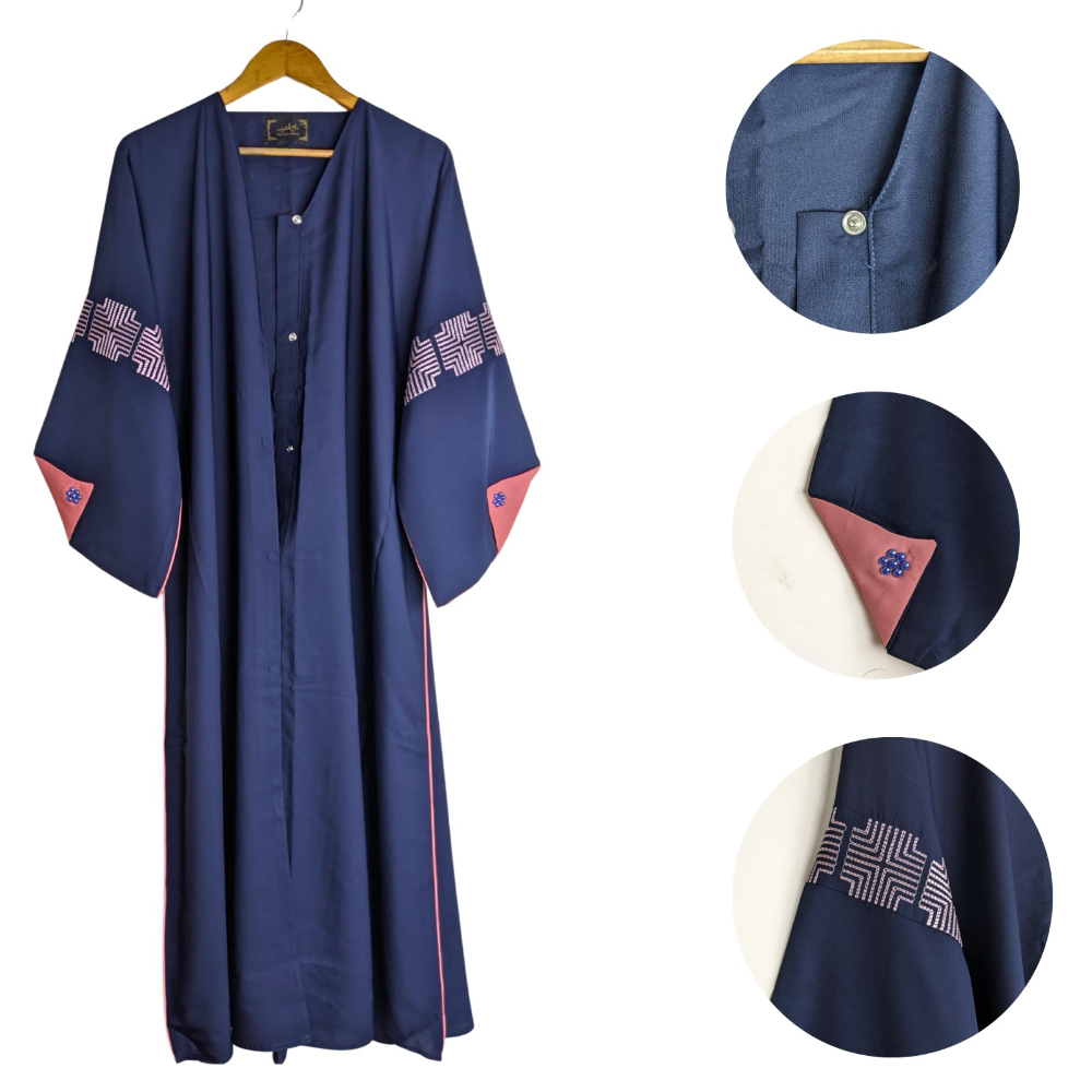 Haleema-54 N-Blue Abaya for Girls N-Blue Color (Size 54) Haleema